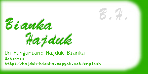 bianka hajduk business card